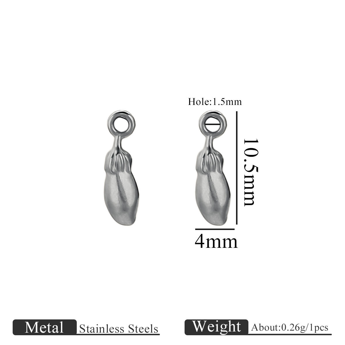 10:Steel color small pendant-eggplant