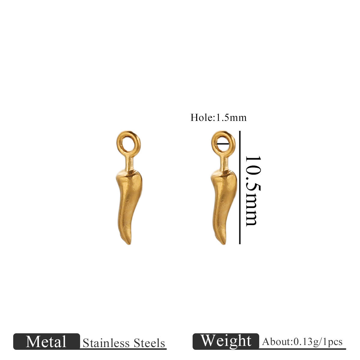 11:Golden small pendant-chili