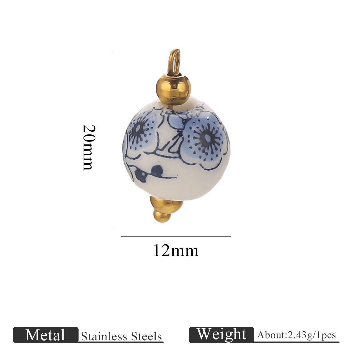 2:Dark blue plum blossom 12mm