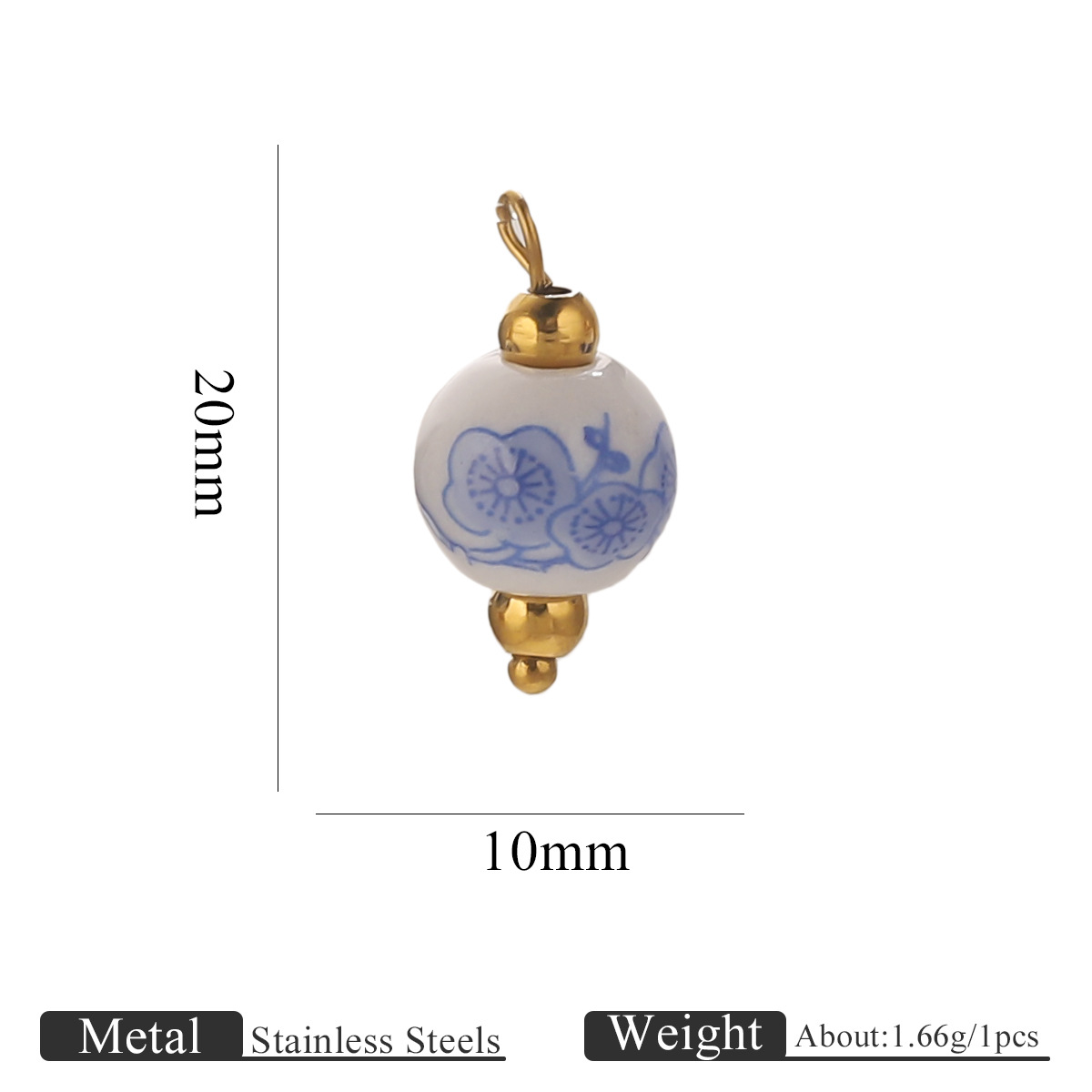 8:Light blue plum blossom 10mm