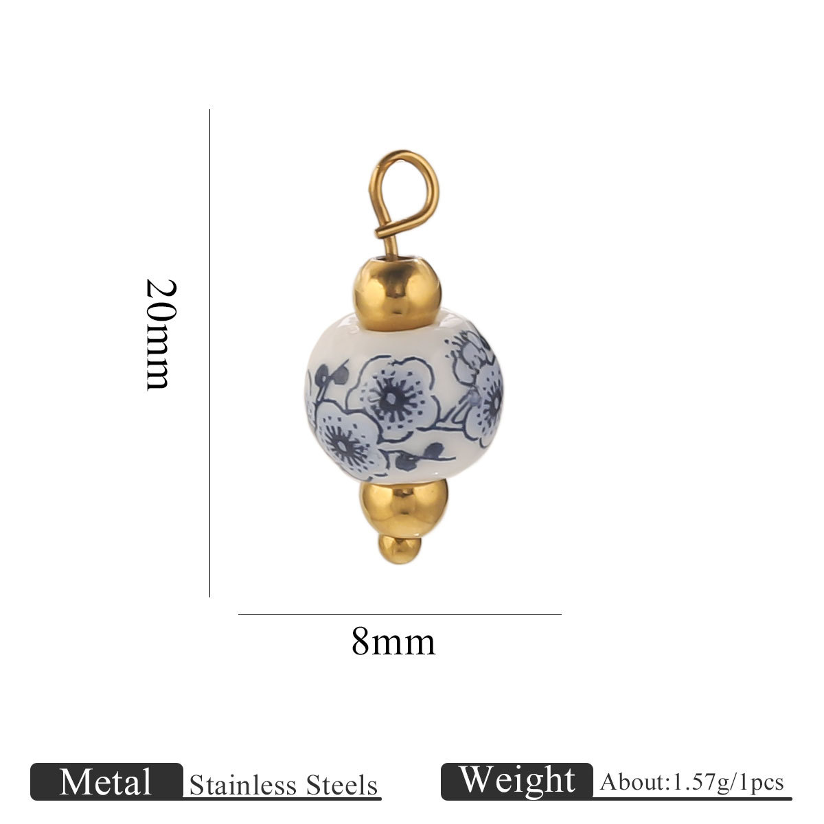 10:Dark blue plum blossom 8mm