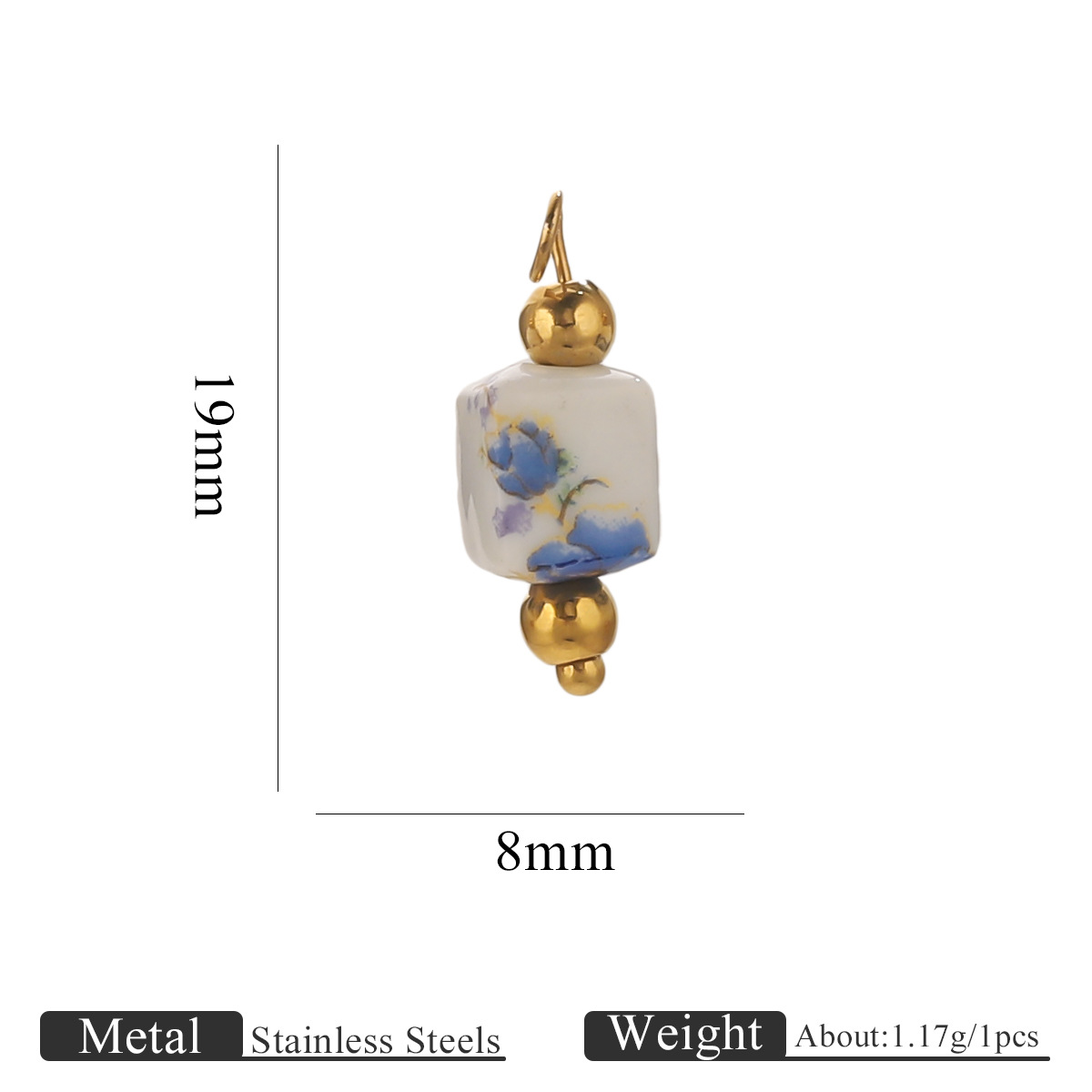 16:Golden orchid 8mm square