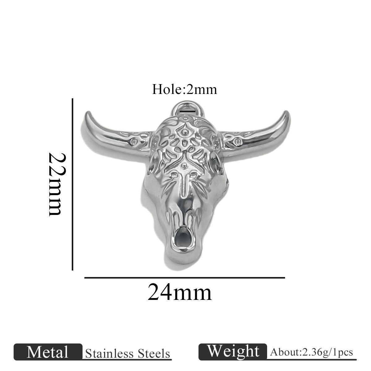 4:Horn pendant-1036-steel color