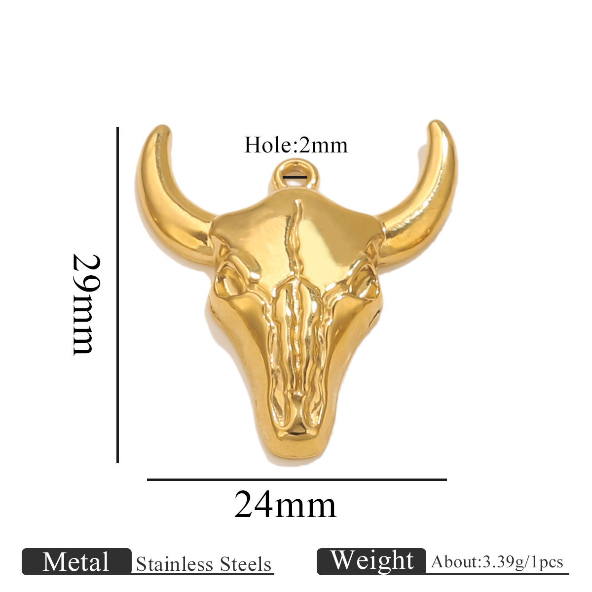 8:Horn pendant-1034-gold