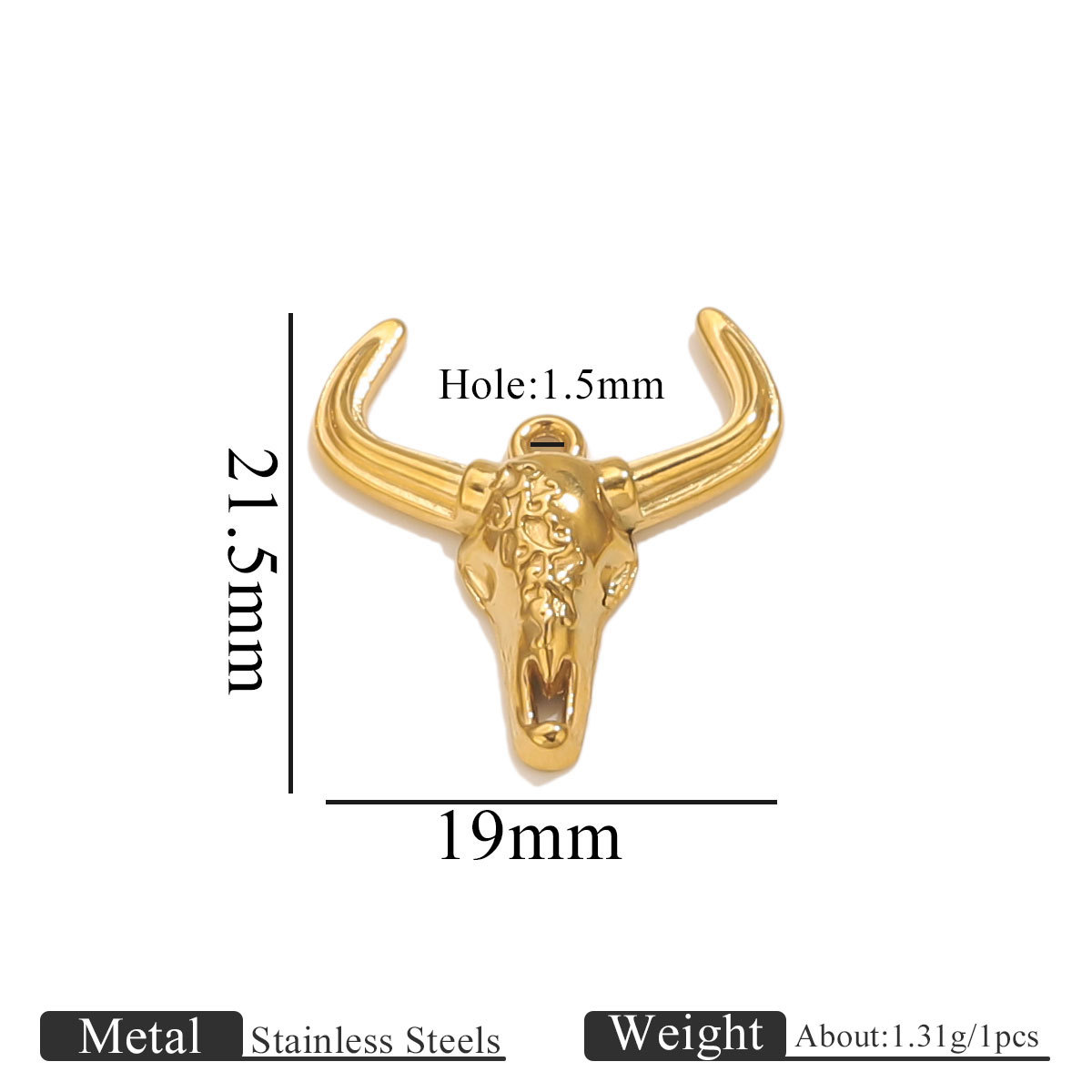 9:Horn pendant-1031-gold