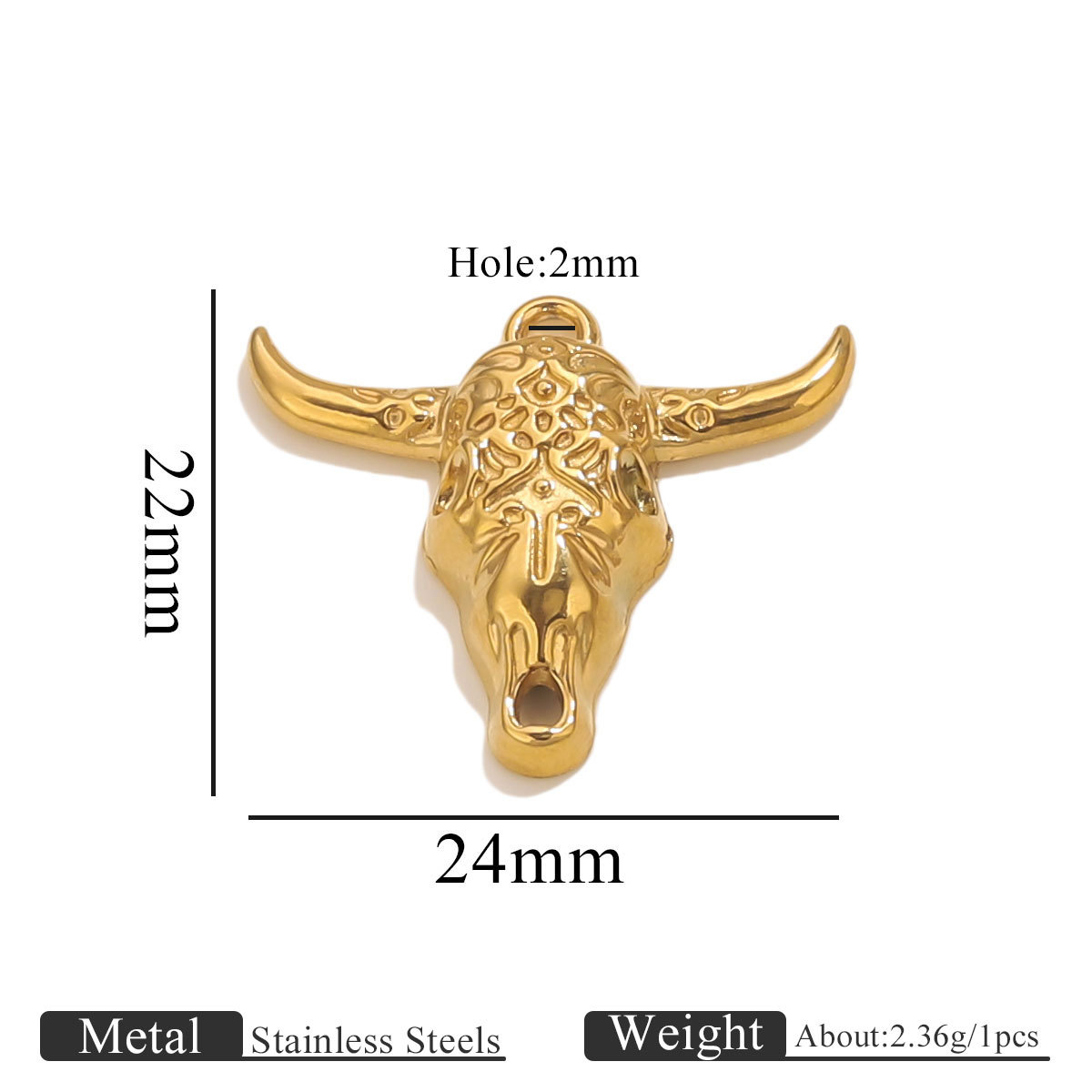 10:Horn pendant-1036-gold