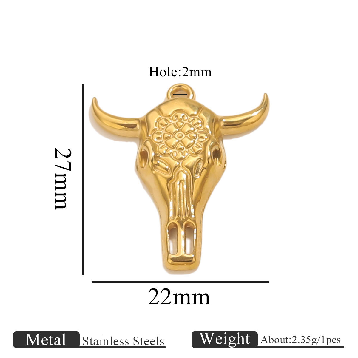 11:Horn pendant-1035-gold
