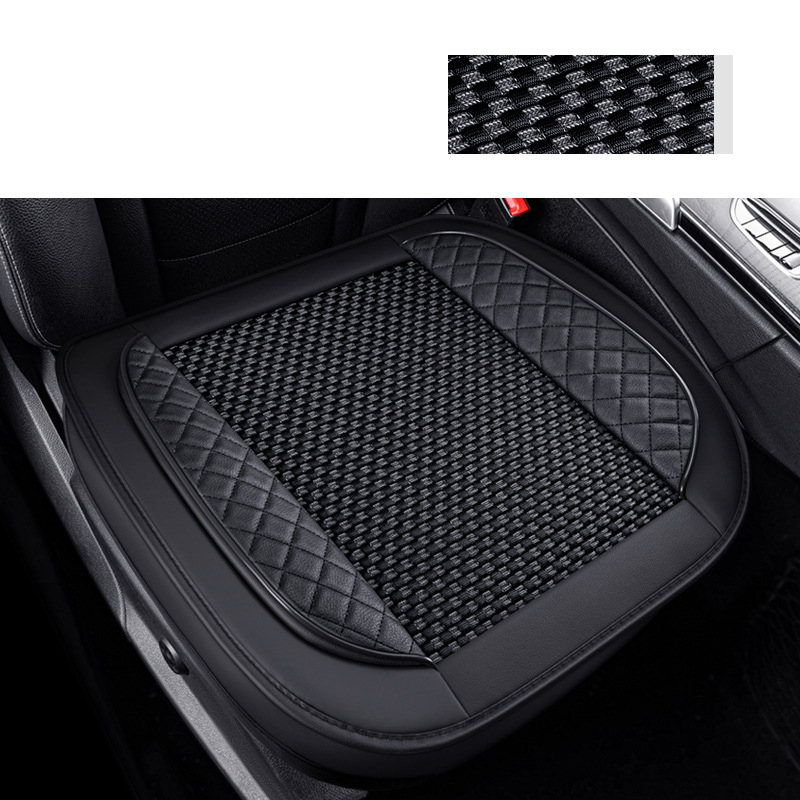 Leather machine woven mysterious black single all-inclusive no backrest