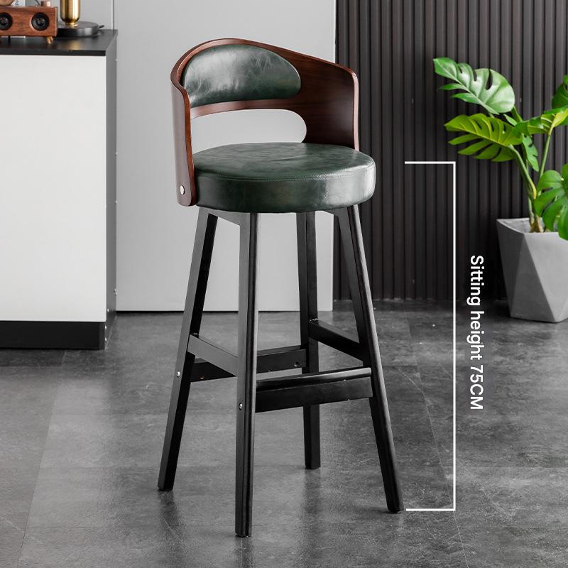 Sitting height 75, black wooden frame   dark green leather