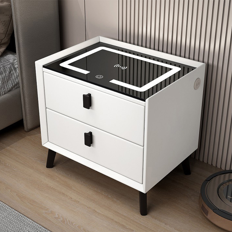 White: LED   wireless charge   USB fast charge