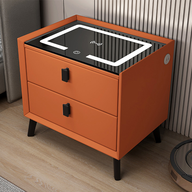 Orange: LED wireless charge USB fast charge