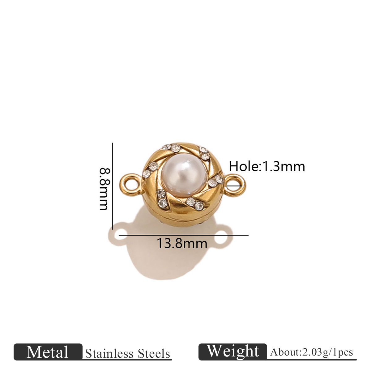 1 plastic pearl gold