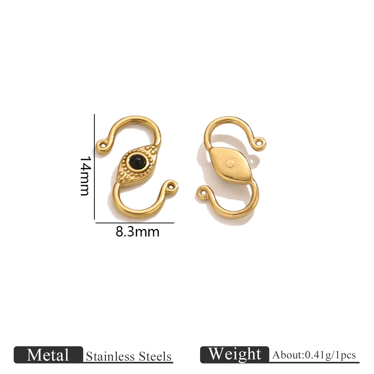 2 Black Obsidian gold