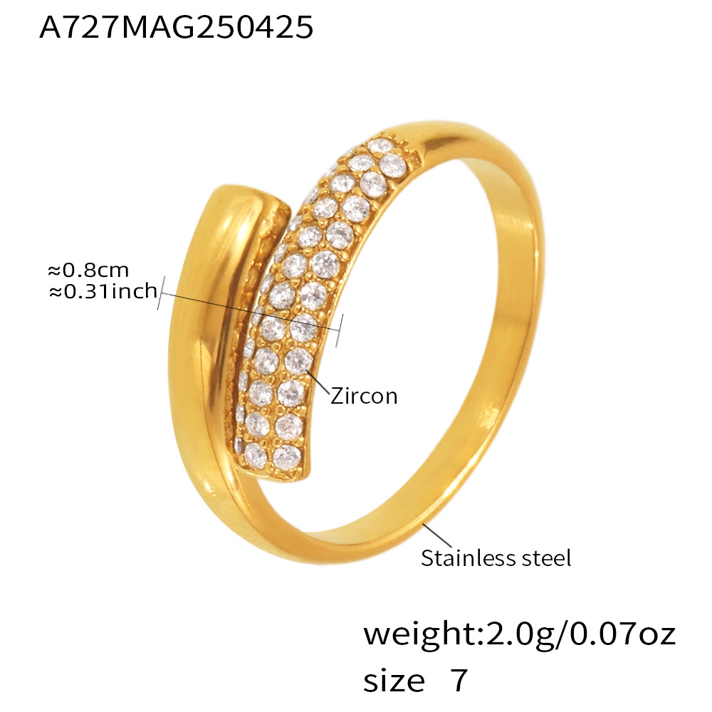1:A727-gold 5a zircon ring-no. 7