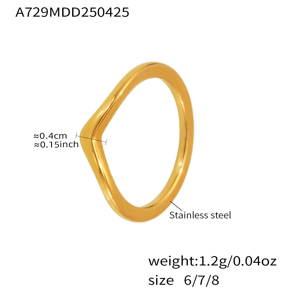 3:A729-gold geometric ring-no. 7