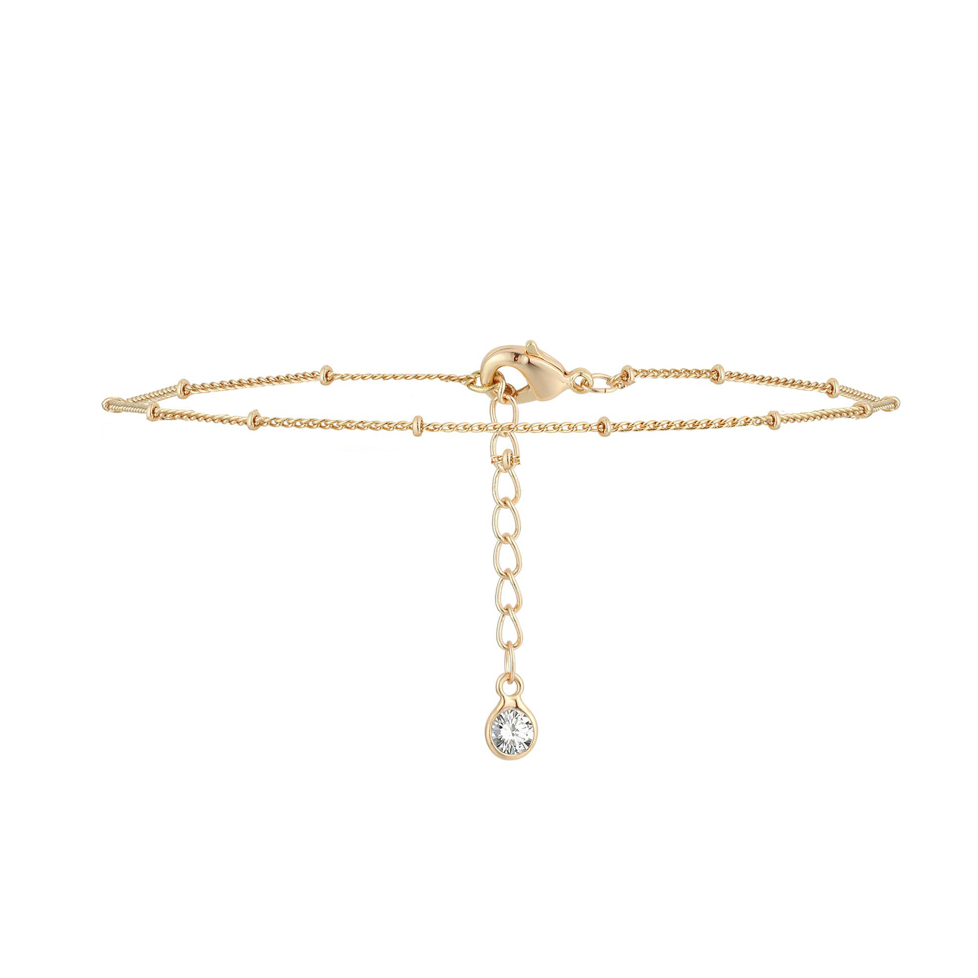 7:21 /5cm anklet gold single layer