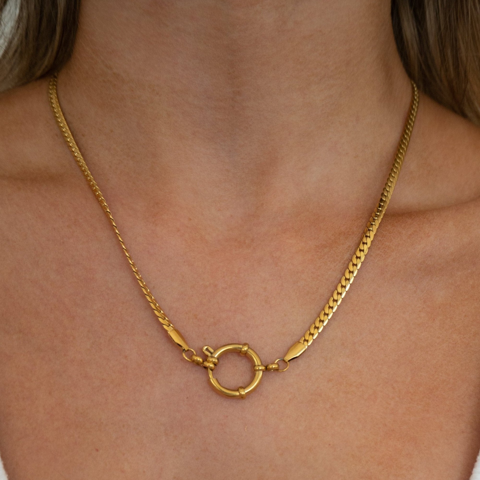 NK large loose-mouth ring chain 18mm