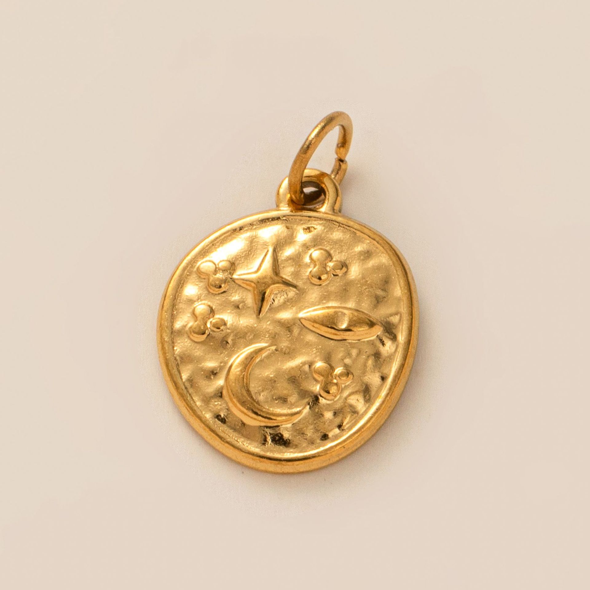 2:Star and moon ancient money pendant
