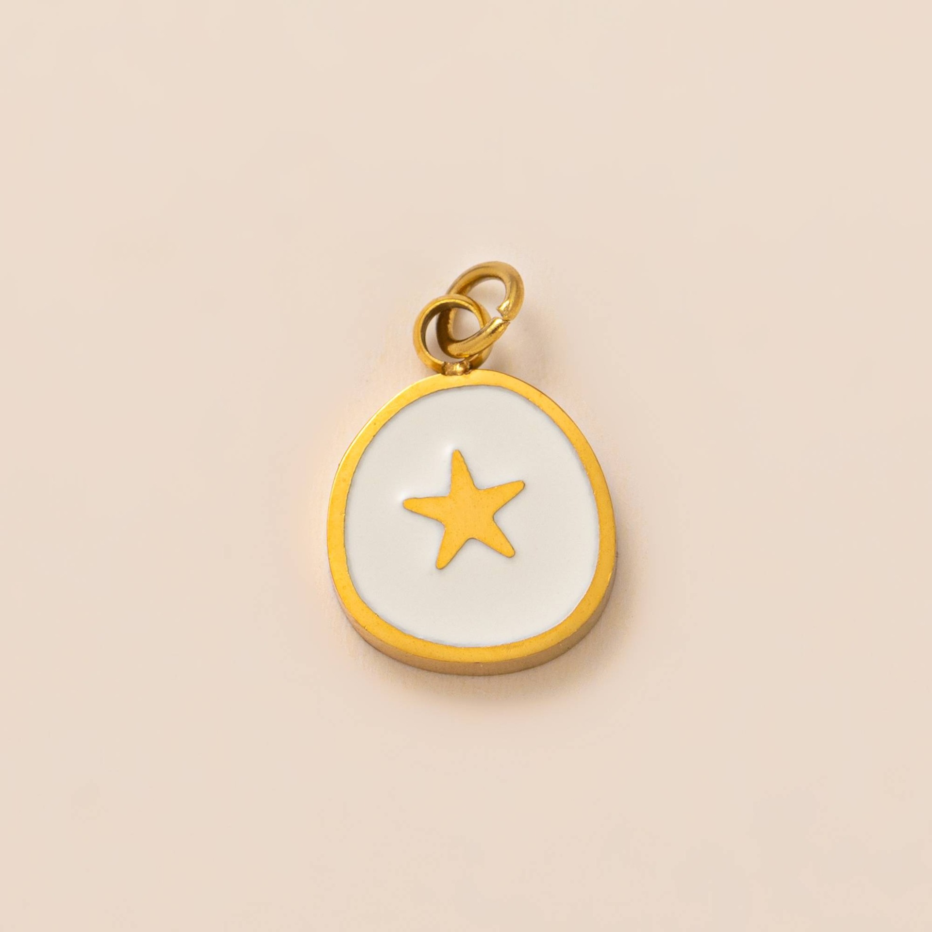 8:White star pendant