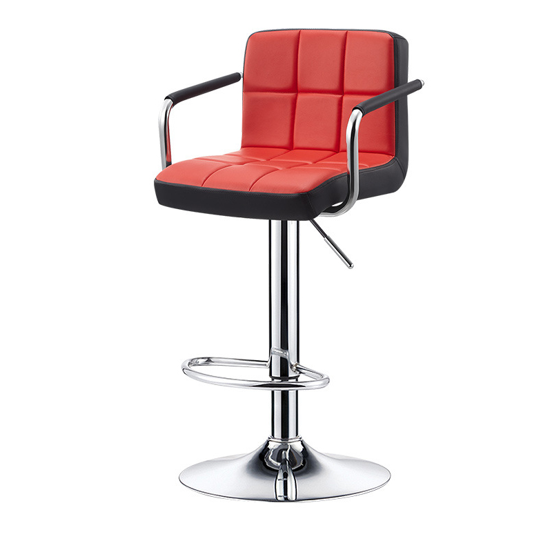 Red black strap armrest high