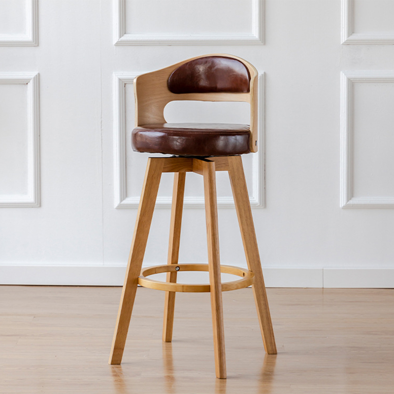 Log feet   brown leather