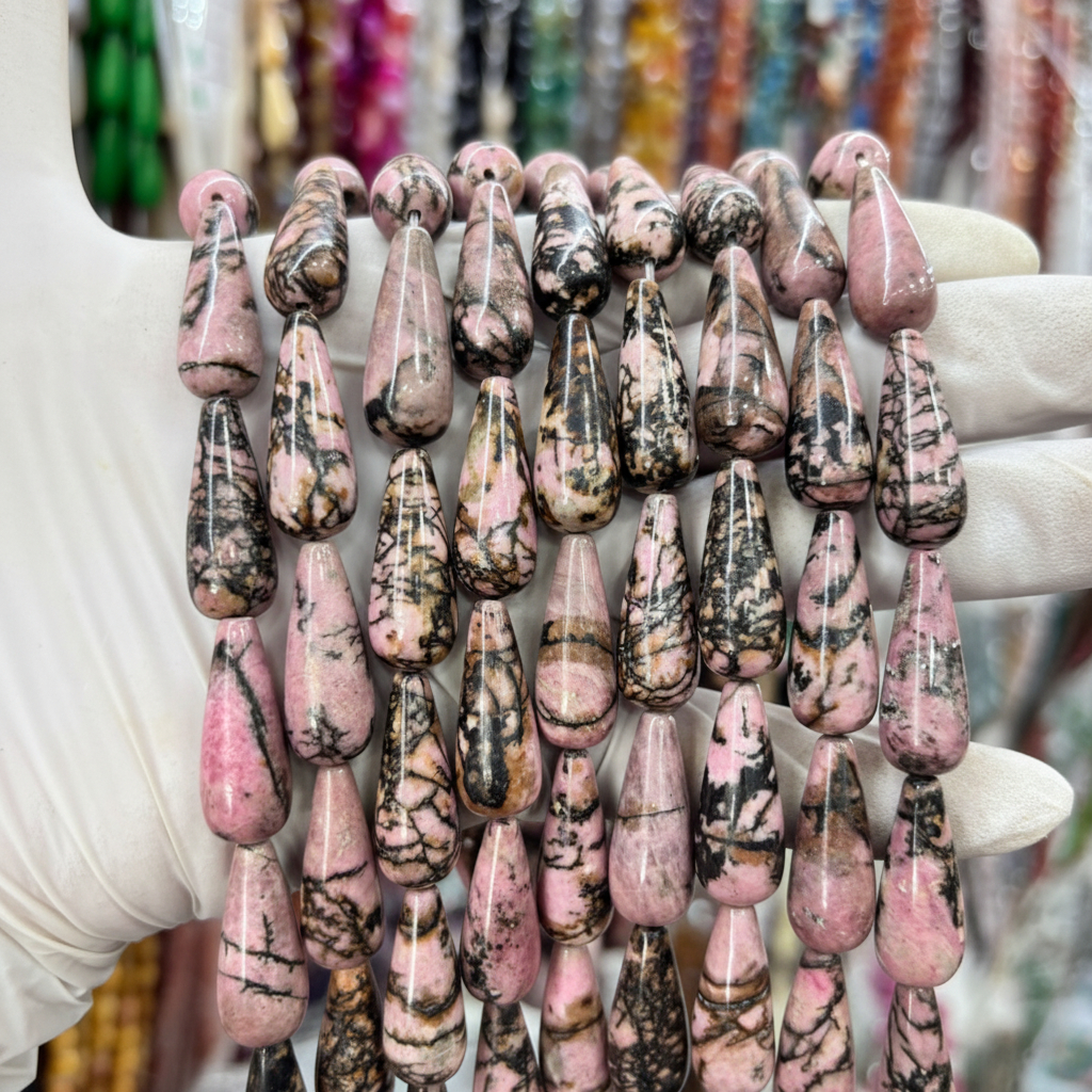 Black Stripes Rhodochrosite