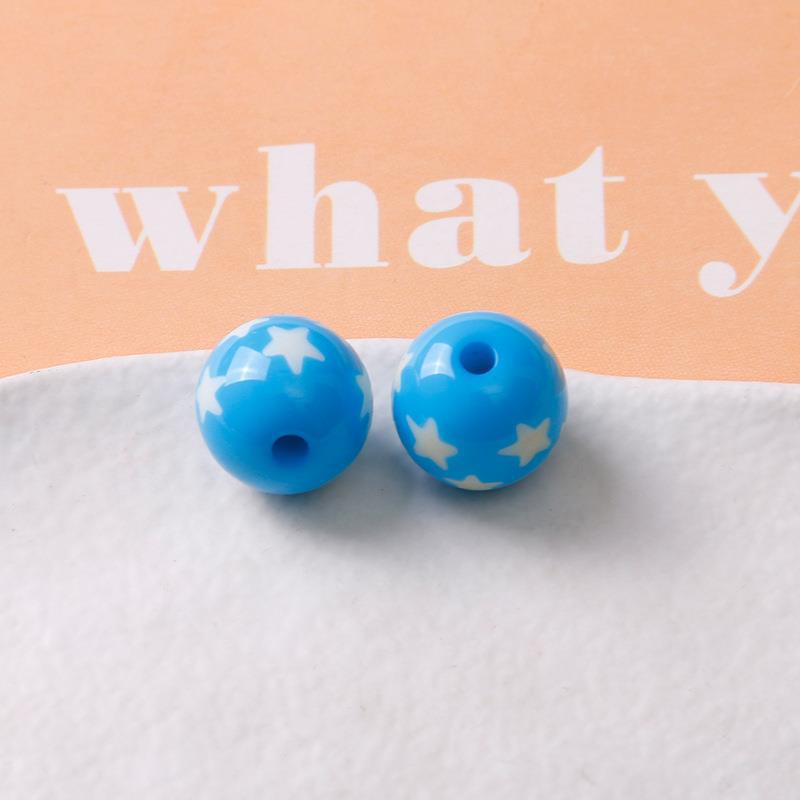 1:Blue five-pointed star beads