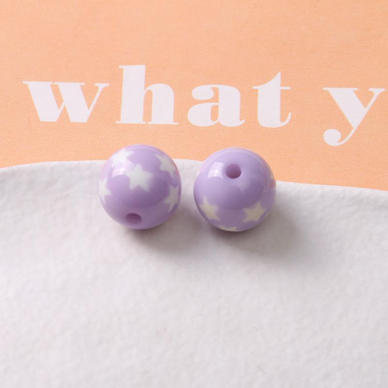 3:Purple five-pointed star beads