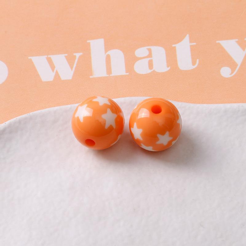 7:Orange five-pointed star beads