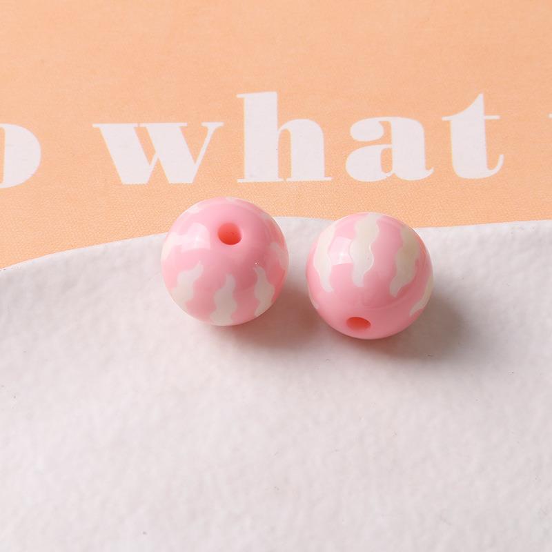 17:Pink pumpkin beads