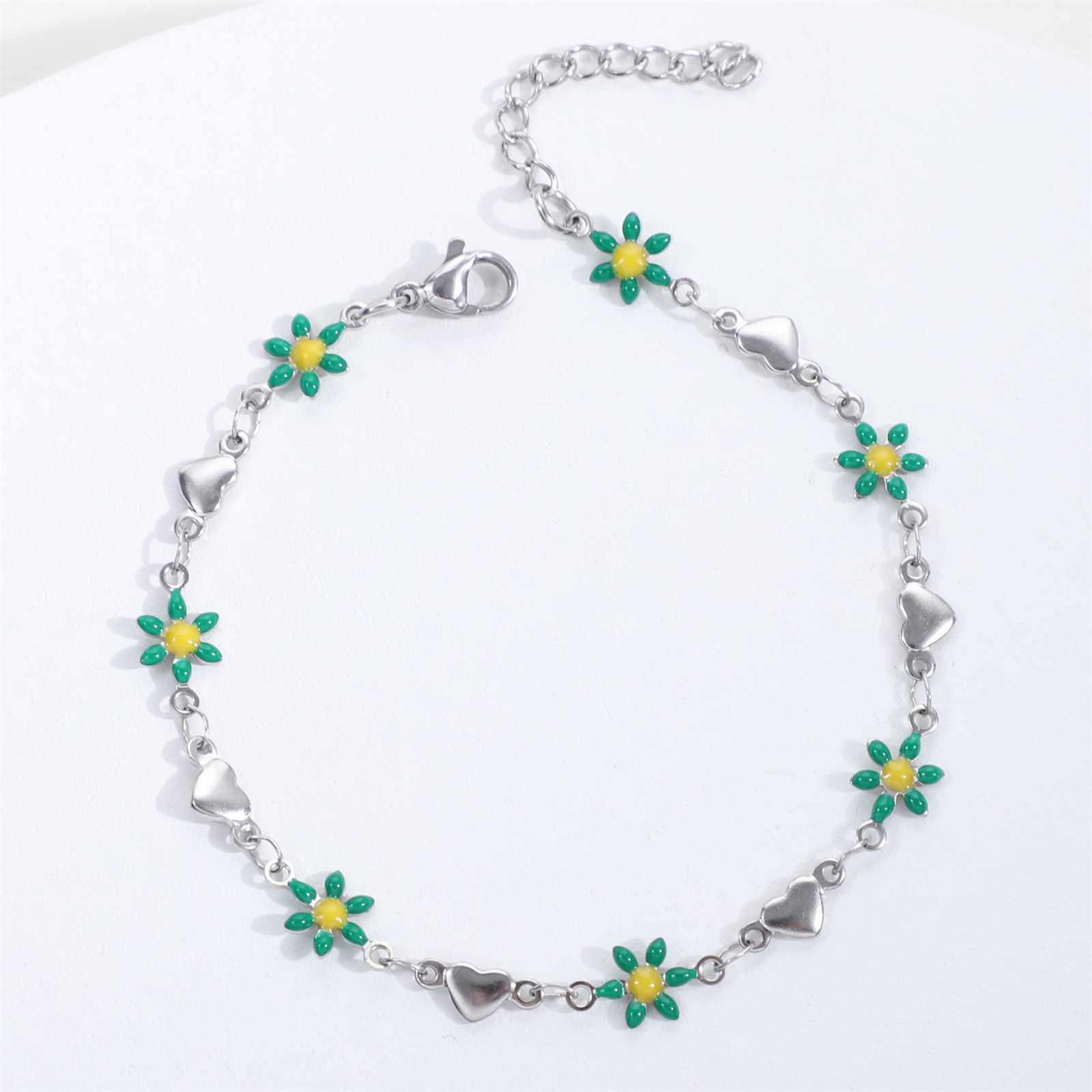 2:Steel peach heart + green chrysanthemum