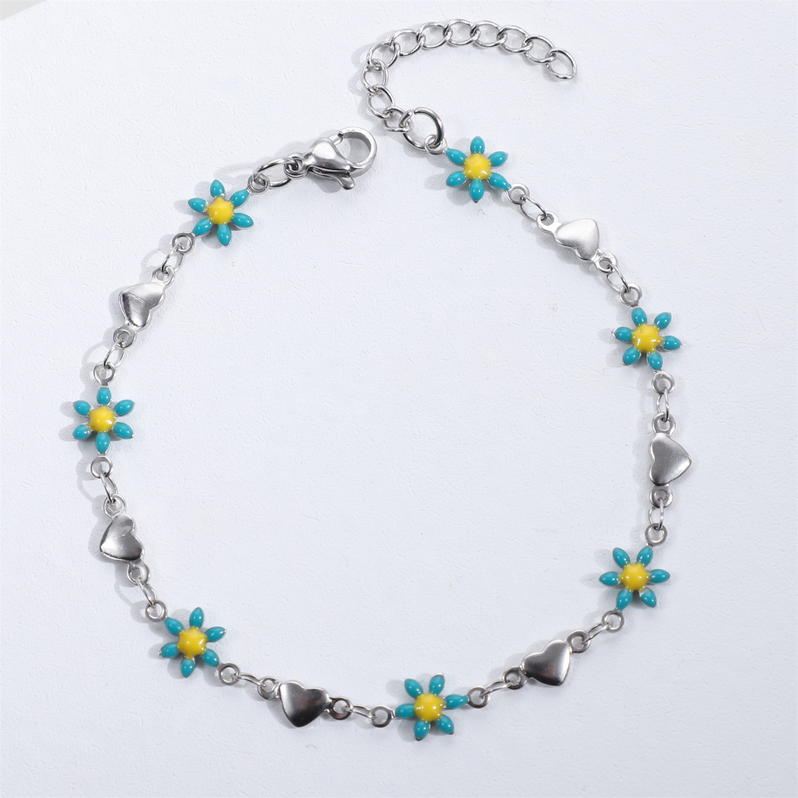 3:Steel peach heart + sky blue chrysanthemum