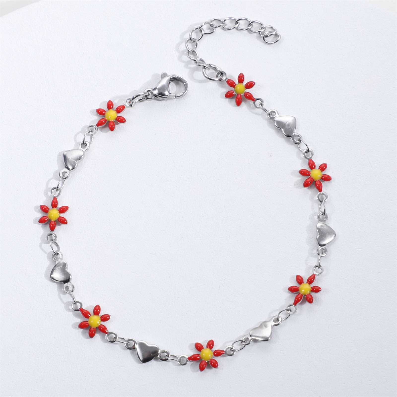 6:Steel peach heart + red chrysanthemum