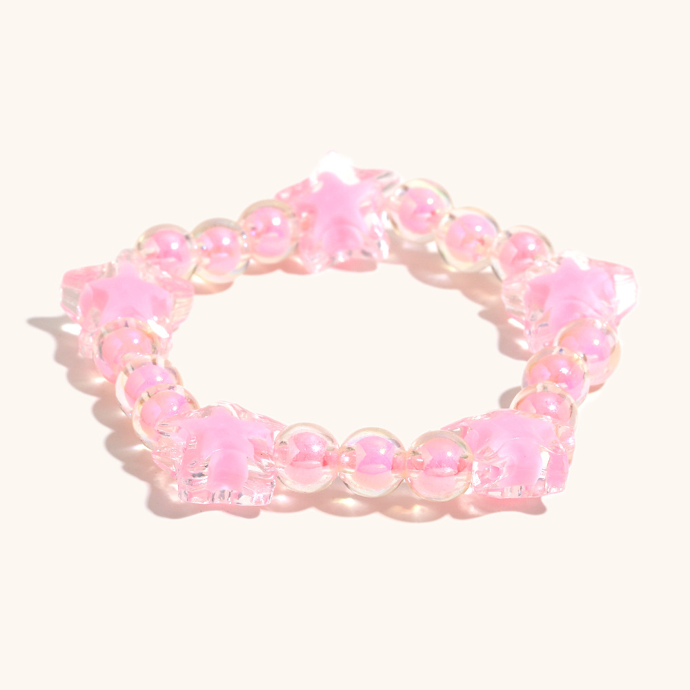 2:Acrylic color bracelet-pink