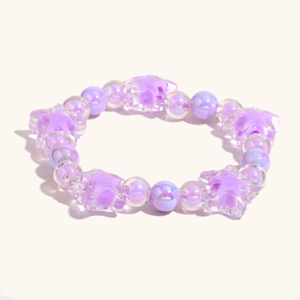3:Acrylic color bracelet-light purple