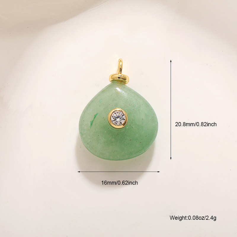 32:Green Aventurine with rhinestone