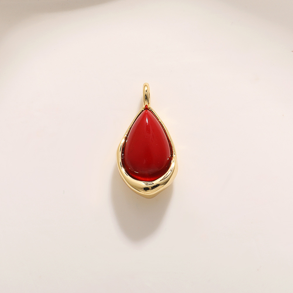 15:gold plated red agate