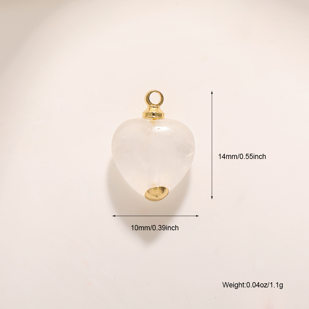 28:heart-shaped white crystal