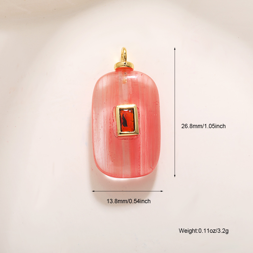 39:Cherry Quartz with rhinestone