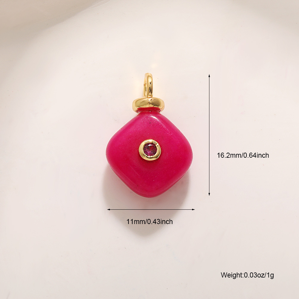 48:fuschia jade with rhinestone