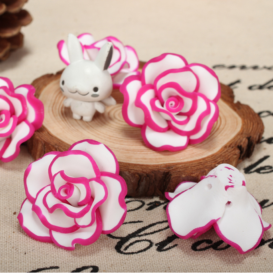 1:White bottom rose red edge