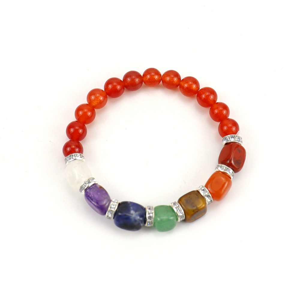 14:Red agate colorful shape