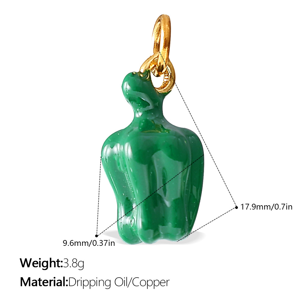 9:Pj607gng green oil drop pendant