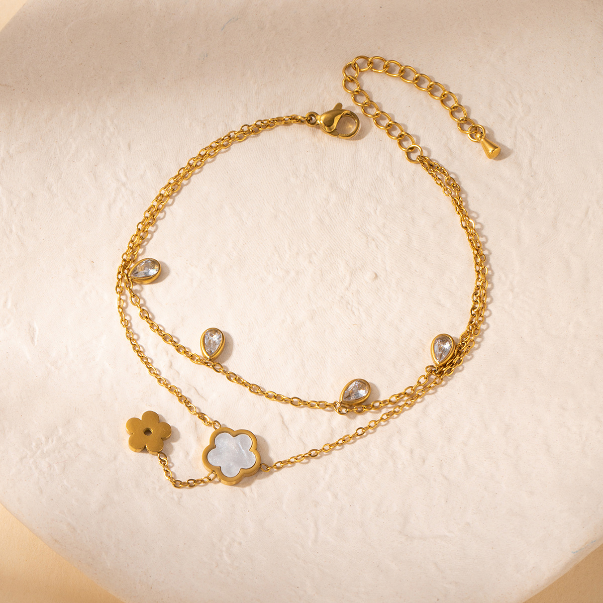 5:Double layer flower bracelet