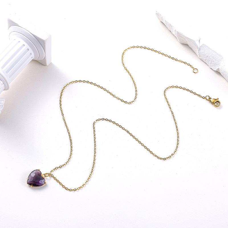 2:Heart purple zircon