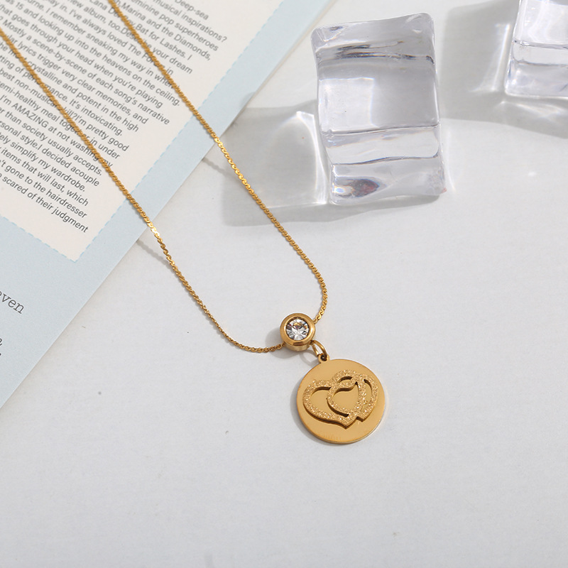 4:6#Cup diamond pressed sand double layer round heart