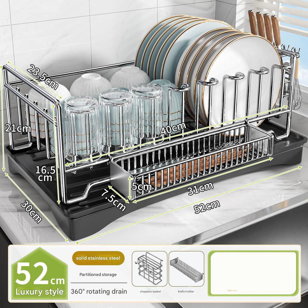 52cm with Dish rack - main rack - knife rack - chopstick basket