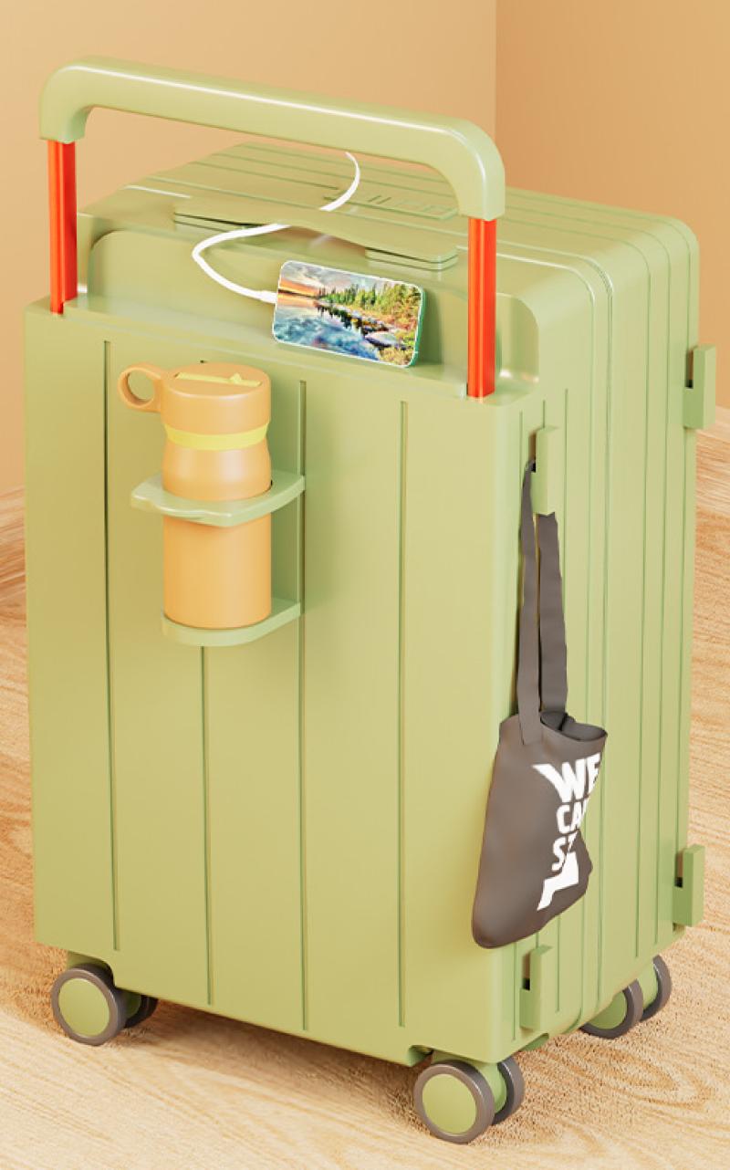 Fruit green [wide pull rod upgraded second generation zipper box]