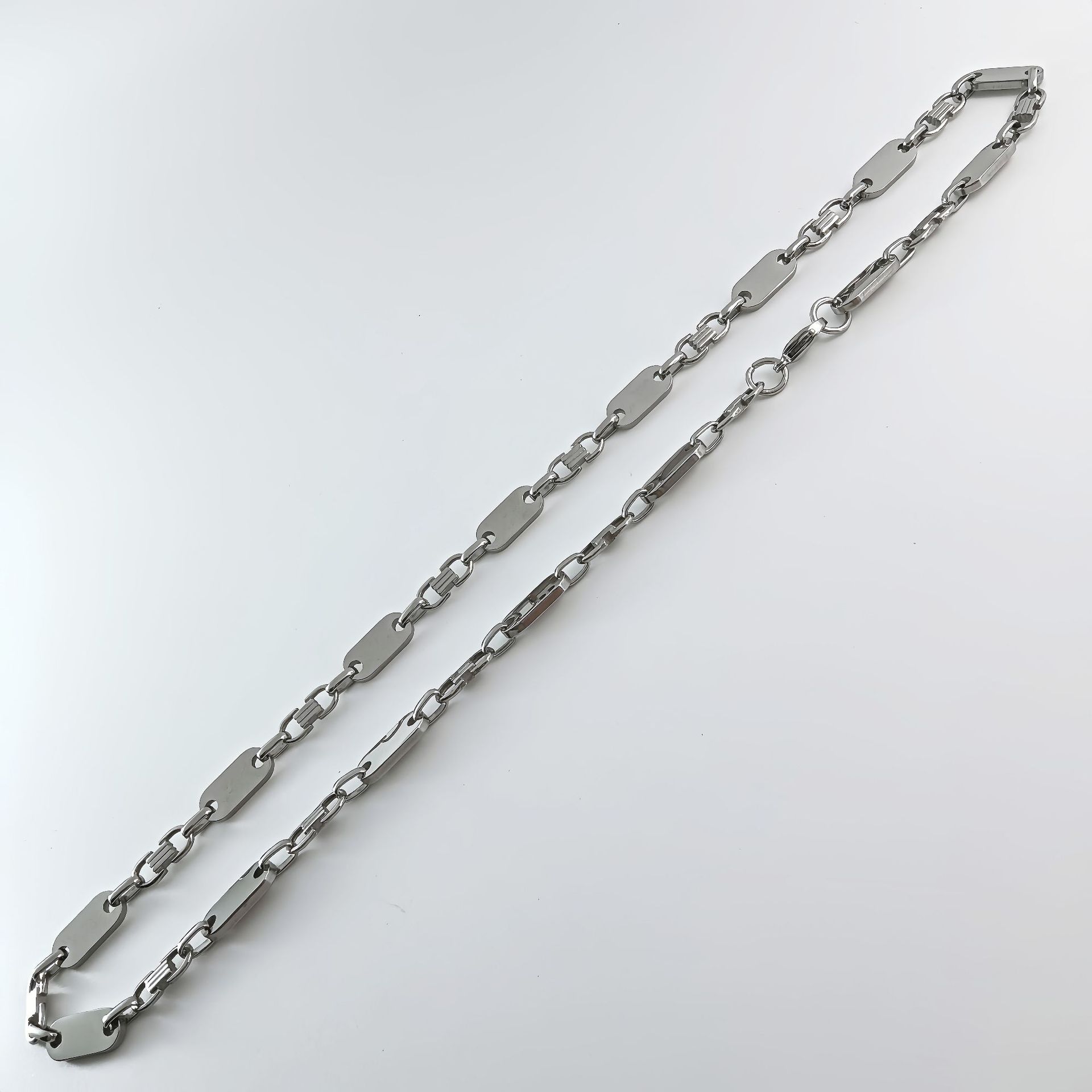 Steel color necklace 8mm*60cm