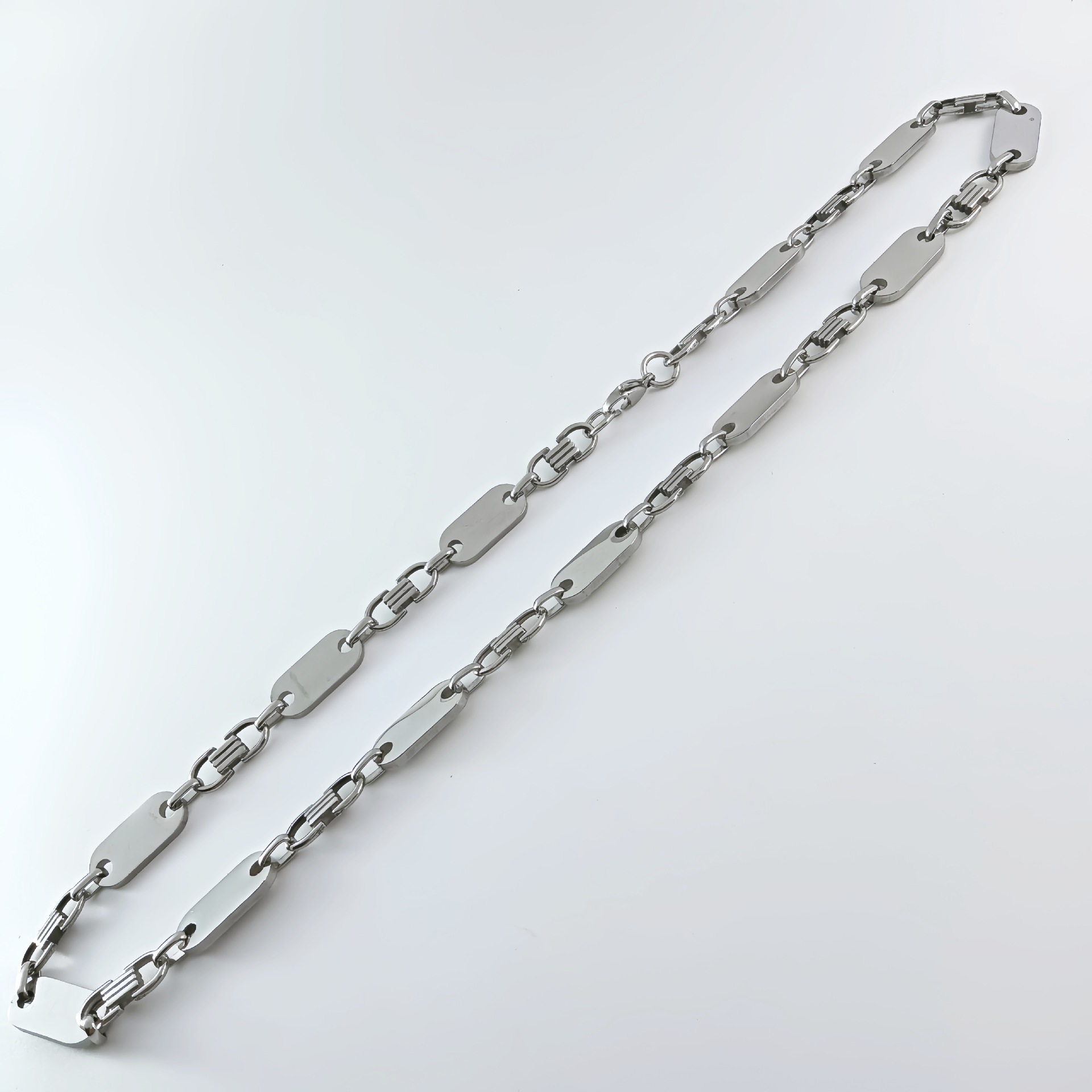 Steel color necklace 10mm*60cm